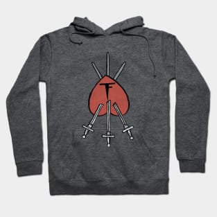 Thinky Flesh Three of Swords Hoodie